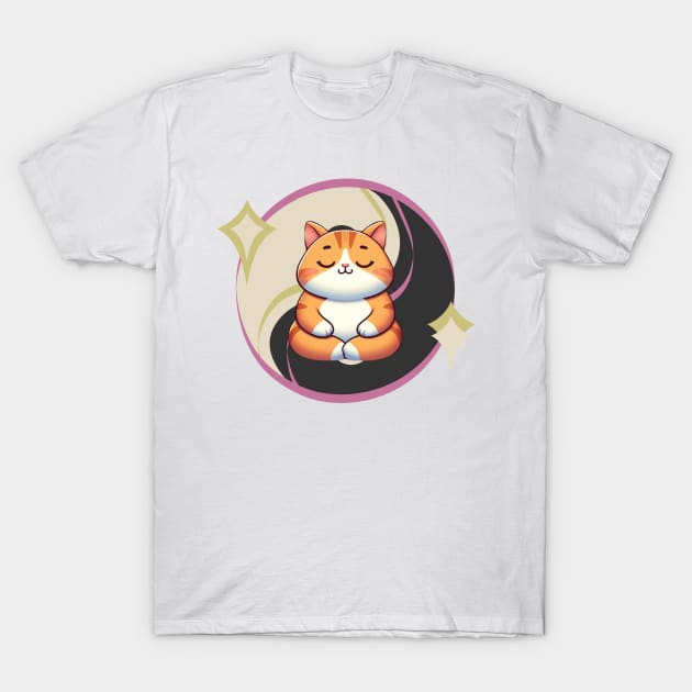 Zen Cat T-Shirt by Bubbles